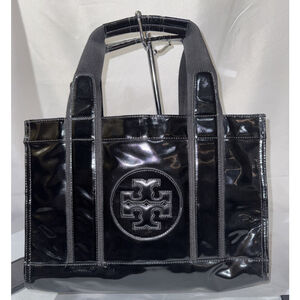 TORY BURCH Ella Medium Tote Patent Leather Black